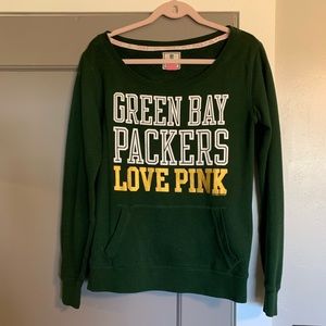 GREEN BAY PACKERS pink sweatshirt SZ SMALL